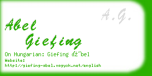 abel giefing business card